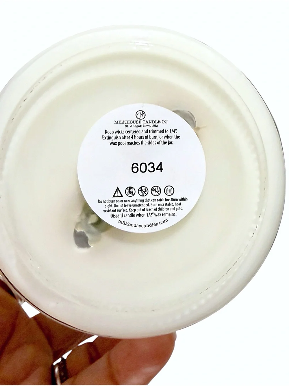 Milkhouse Candle Company Oatmeal, Milk & Honey Soy Scented Candle - White